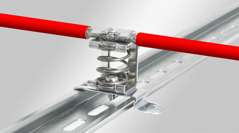 EMV Schirmklemmen mit Druckfeder