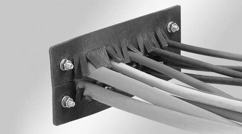 KEL-U-BS Kabeleinführungsleisten mit IFPS Brandschutzmatten (EN 45545-3)